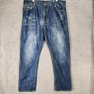 GS115 Jeans Womens 38 Medium Wash Cotton High Rise Straight Leg